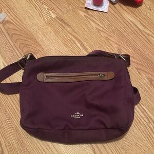 Coach Maroon Shoulder Bag